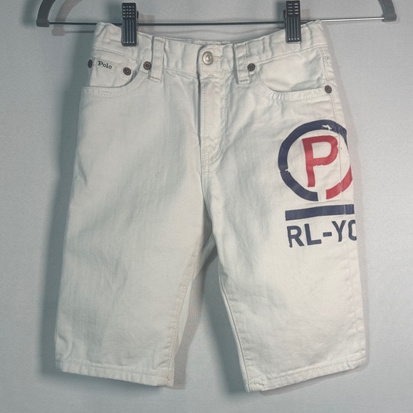 Polo Ralph Lauren Other - Polo by Ralph Lauren White Jean Shorts with Logo - Kids Size 7